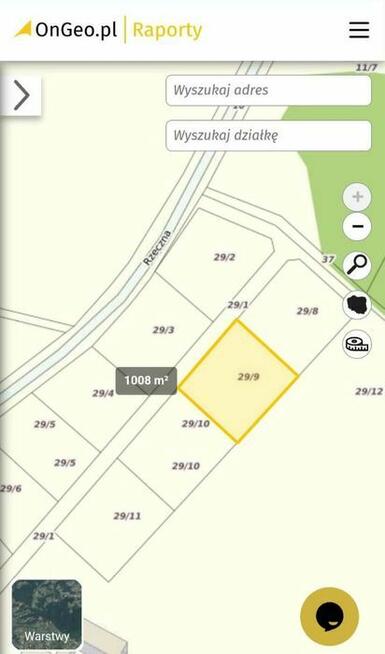 Działka budowlana Bożewo Nowe 1008 m²