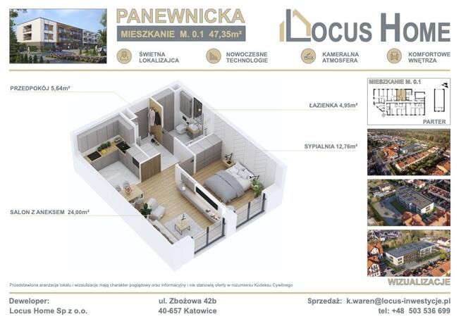 Lokal usługowy 47 m² Katowice Ligota-Panewniki