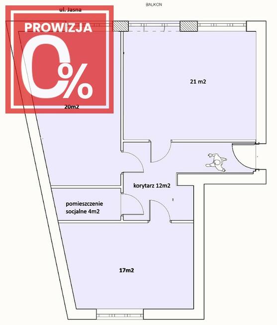 Lokalu biurow. 73 m², pierwszy wynajem po remoncie