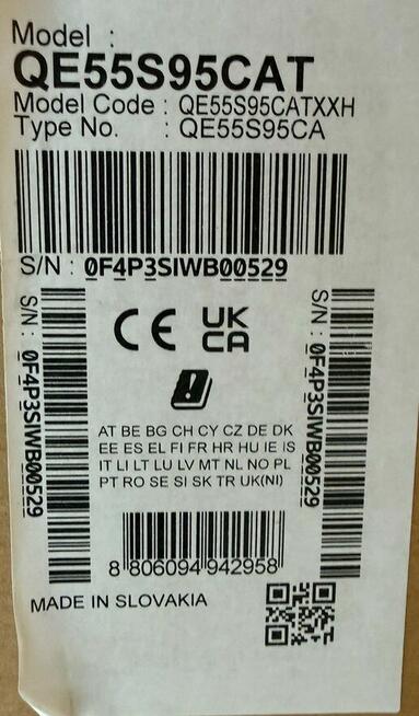 Sprzedam telewizor SAMSUNG QE55S95CATXXH 55