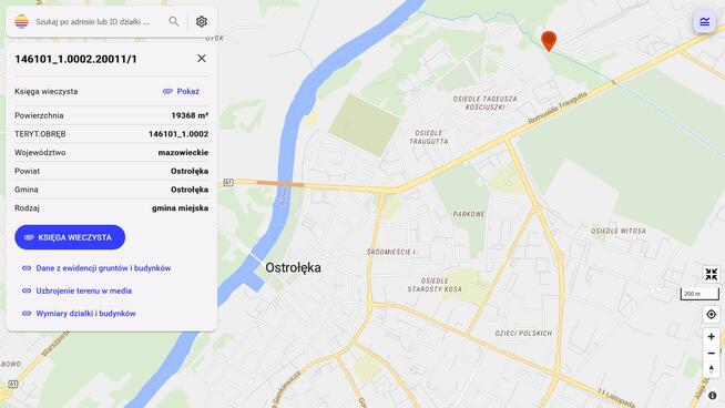 Duża działka inwestycyjna w centrum Ostrołęki