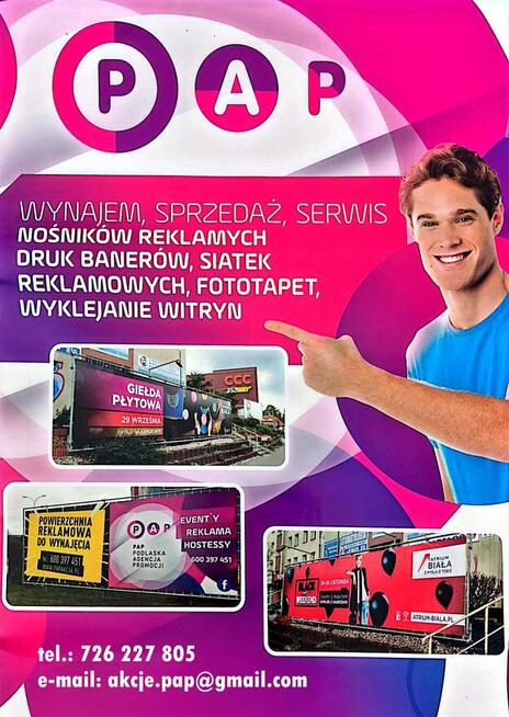 Nośniki reklamowe do wynajęcia- DUŻY WYBÓR
