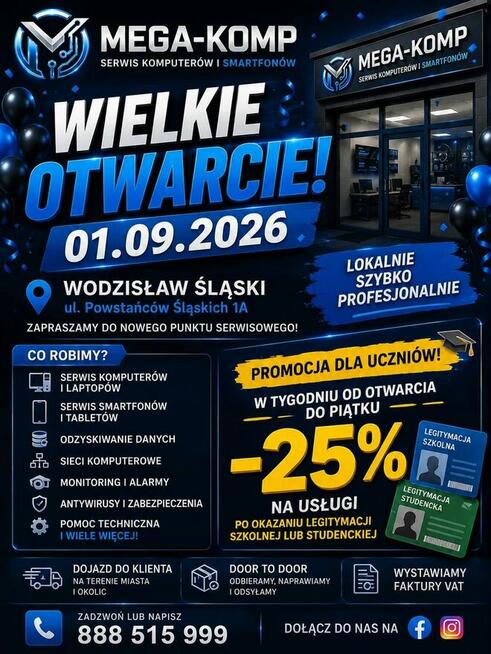 Serwis Komputerów Laptopów Telefonów i Konsol Mega-Komp