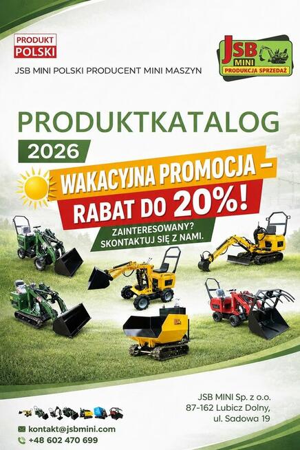Osprzęt Rolniczy Budowlany + Koparka Ładowarka Wozidło POLSK