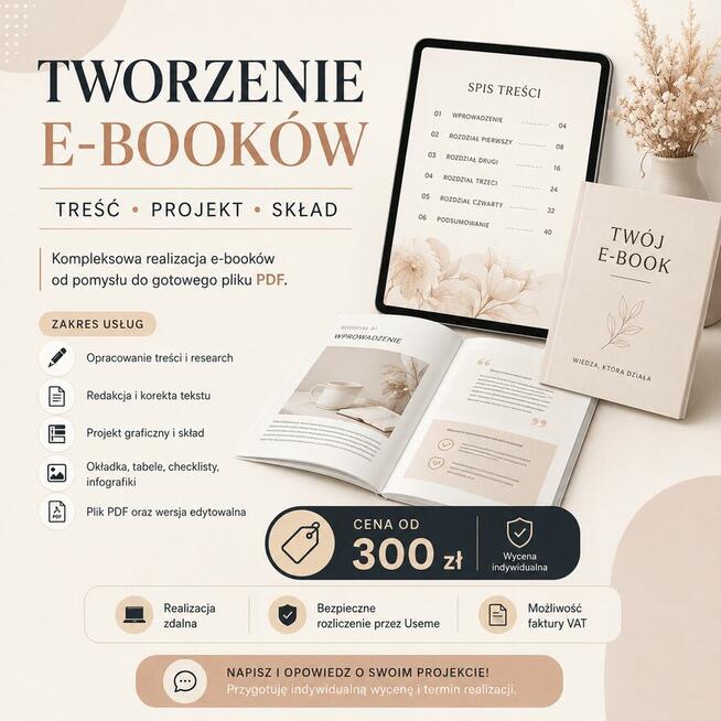 Tworzenie e-booków – treść, projekt i skład