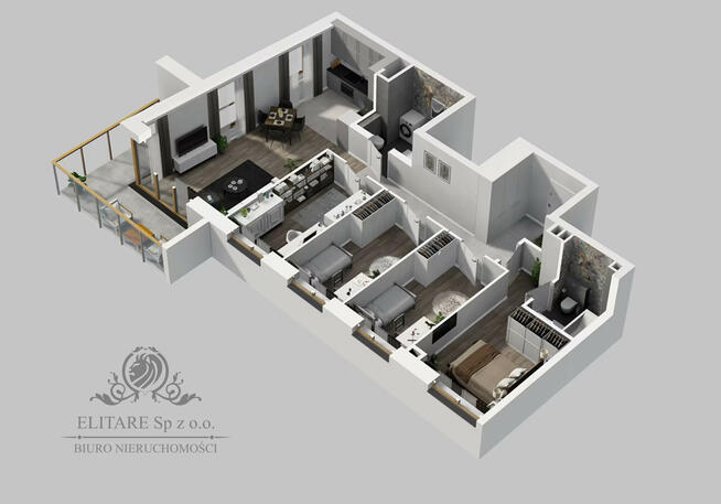 Apartament 92,21m2, 5 pokojowe z balkonem 12,07m2/ widok na rzekę