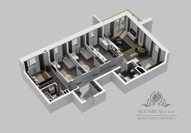 Apartament 92,21m2, 5 pokojowe z balkonem 12,07m2/ widok na rzekę