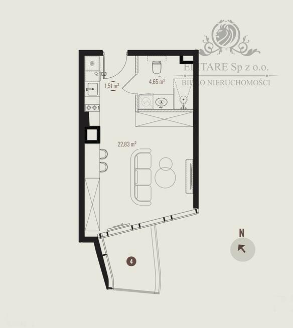 Apartament typu studio 29,33m2 ogrzewanie miejskie /Szczepin tuż obok Rynku