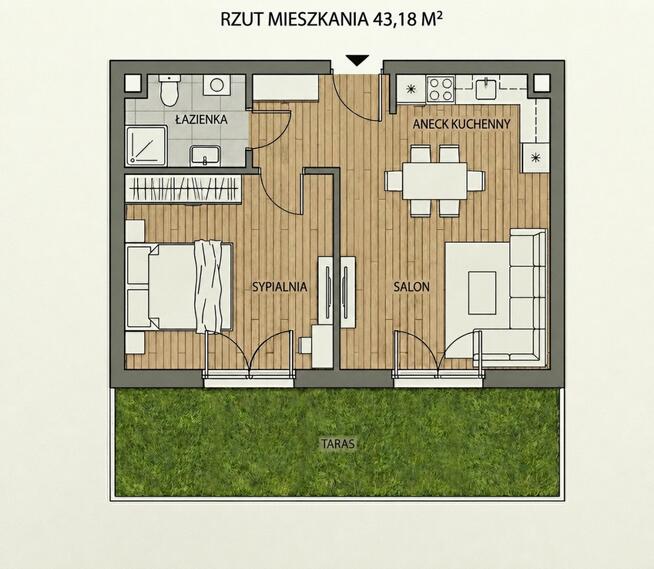 2 POKOJE Z OGRÓDKIEM | BEMOWO | WAT 500 M