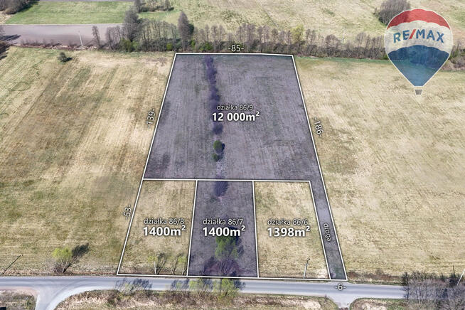 Działka 13 400 m2 z warunkami zabudowy