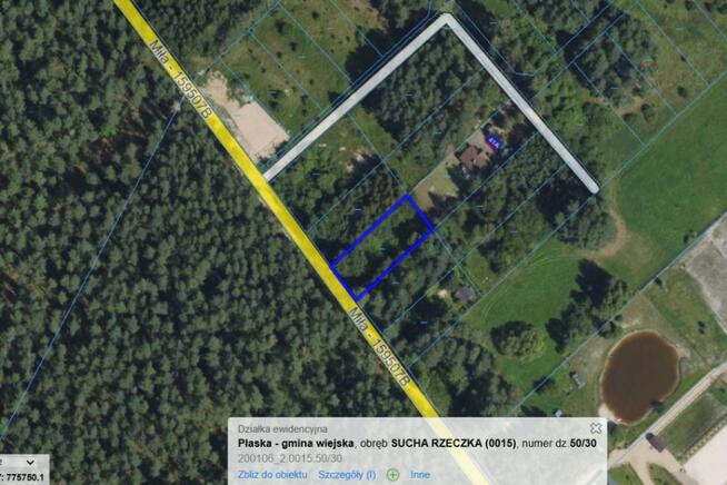 Działka budowlana 994 m² | Sucha Rzeczka | Jezioro Serwy | MPZP