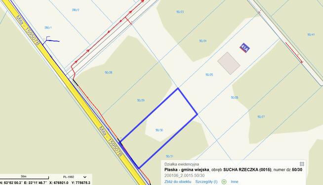 Działka budowlana 994 m² | Sucha Rzeczka | Jezioro Serwy | MPZP