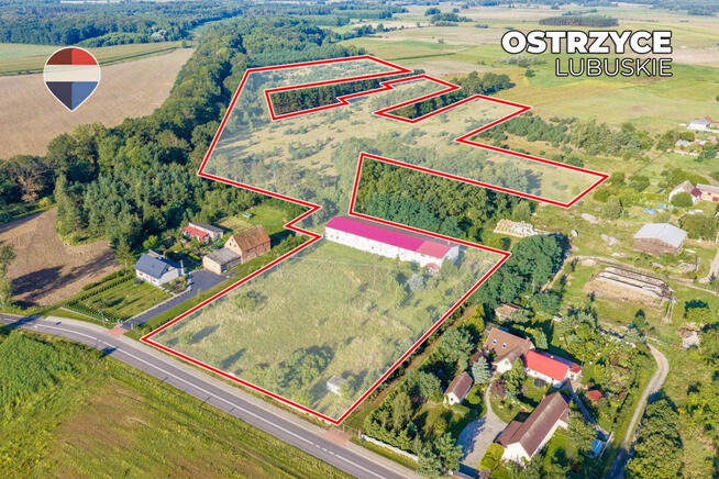 Działka 99.100 m² + budynek prod.-magazyn. + mieszkanie