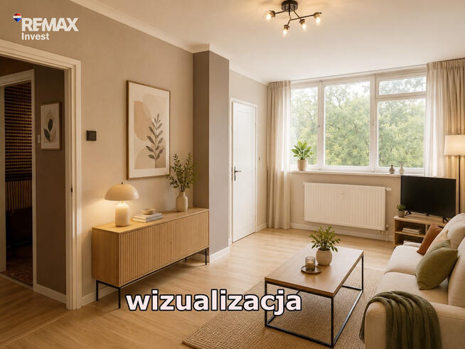 Balkon, zieleń i centrum miasta