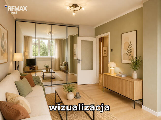 Balkon, zieleń i centrum miasta