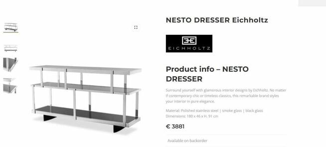 Eksluzywna Konsola Eichholtz