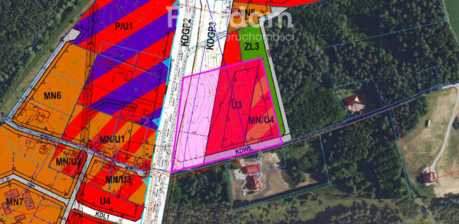 Działka inwestycyjna 2,34 ha przy DK51
