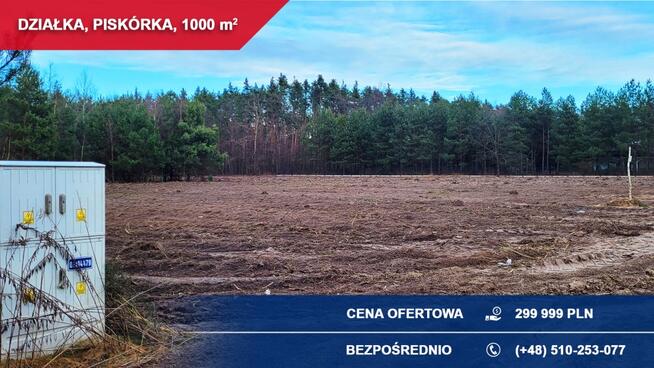 Sprzedam 1000 m2 Piskórka gm. Prażmów BUDOWLANA
