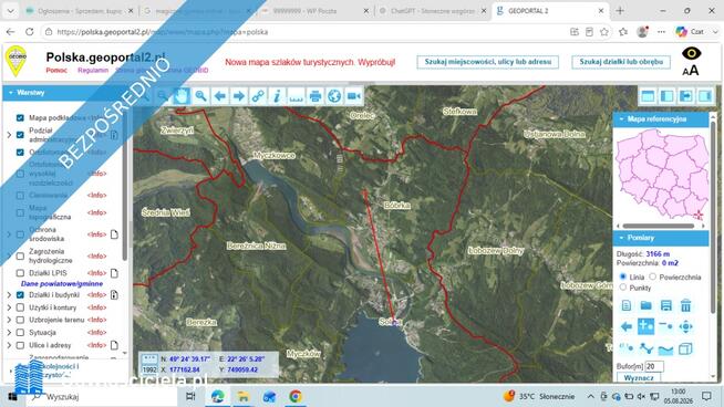 Działka BUDOWLANA – 28 arów, Bieszczady, Bóbrka, k. SOLINA