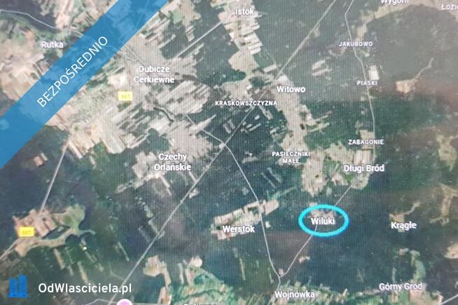 Działka 2,82 ha na sprzedaż – Wiluki