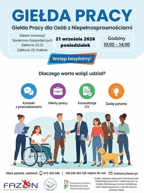 Giełda Pracy dla Osób z Niepełnosprawnościami 21.09.2026