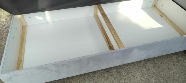 Łóżko jednoosobowe 90x200 tapczan z pojemnikiem tapicerowane