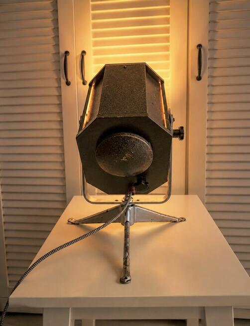 Lampa teatralna PRL loft Vintage
