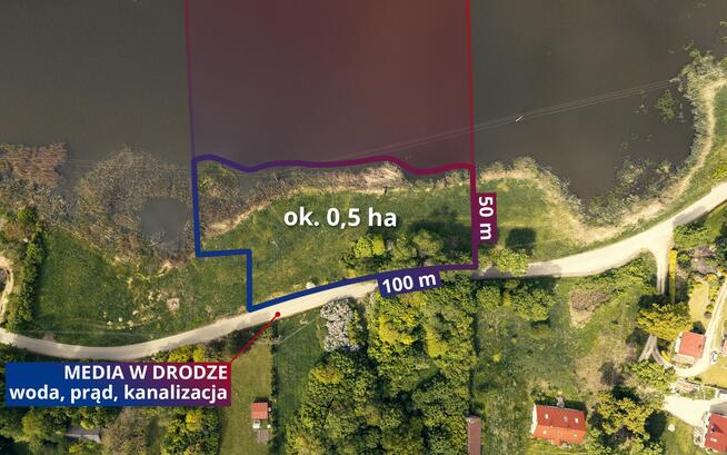 Działka z Linią Brzegową, Mazury powiat giżycki