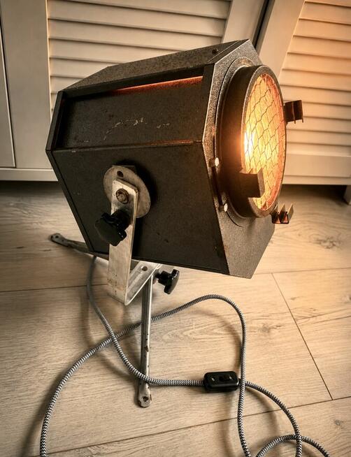Lampa teatralna PRL loft Vintage