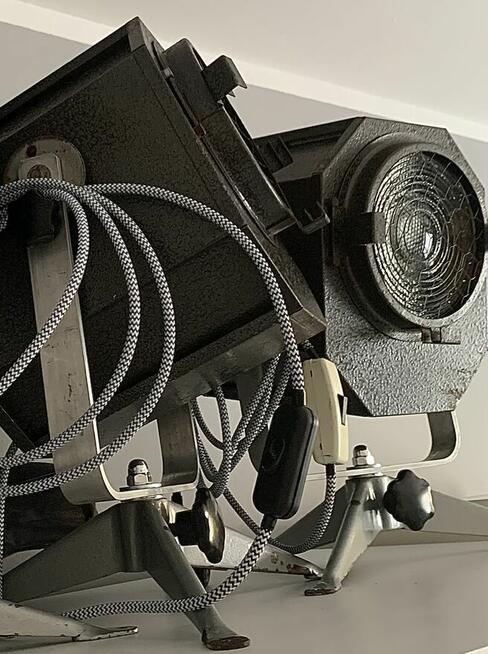 Lampa teatralna PRL loft Vintage