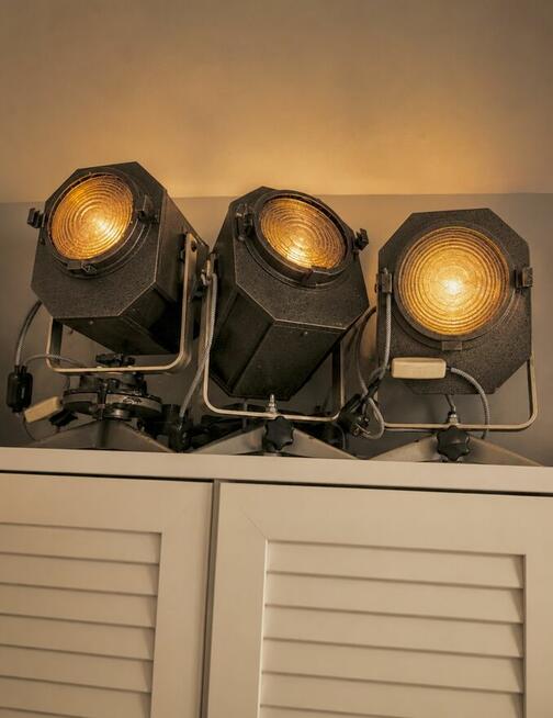 Lampa teatralna PRL loft Vintage