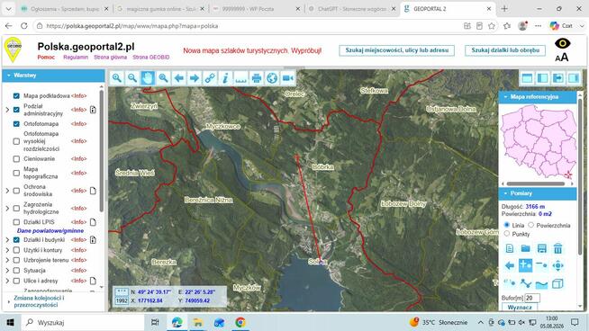 Działka BUDOWLANA – 28 arów, Bieszczady, Bóbrka, k. SOLINA
