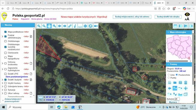 Działka BUDOWLANA 30 ary Bieszczady, Bóbrka, k. SOLINA