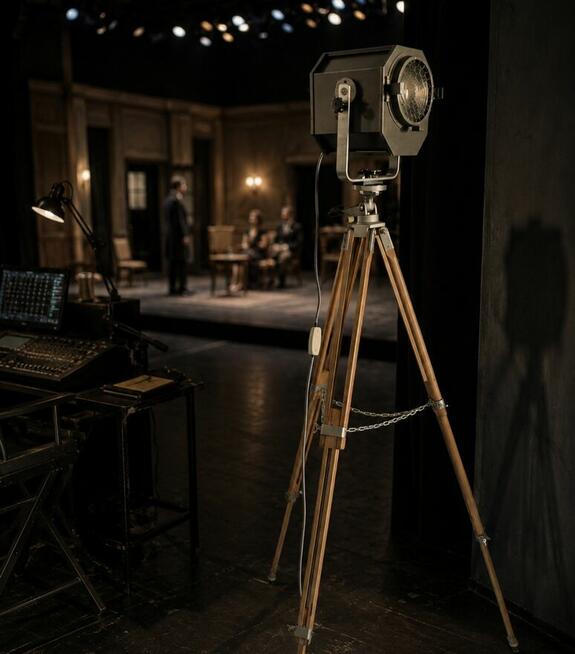 Lampa teatralna zabytek PRL ozdoba Vintage loft