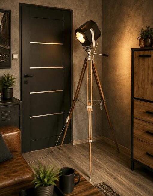 Lampa teatralna zabytek PRL ozdoba Vintage loft