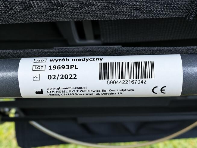 OKAZJA! mocny wózek inwalidzki GTM Hammer | grafit metalik