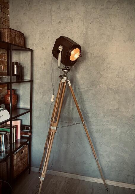 Lampa teatralna zabytek PRL ozdoba Vintage loft