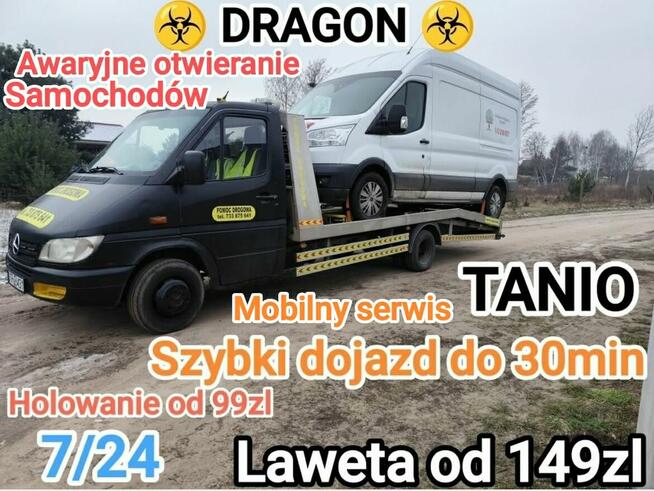 24h Laweta Zielona Góra-DRAGON, Pomoc Drogowa, Odpalanie Kable