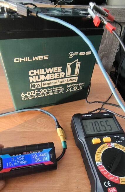 akumulator 12V 20Ah ups wózek inwalidzki alarm TEST POJEMNOŚ
