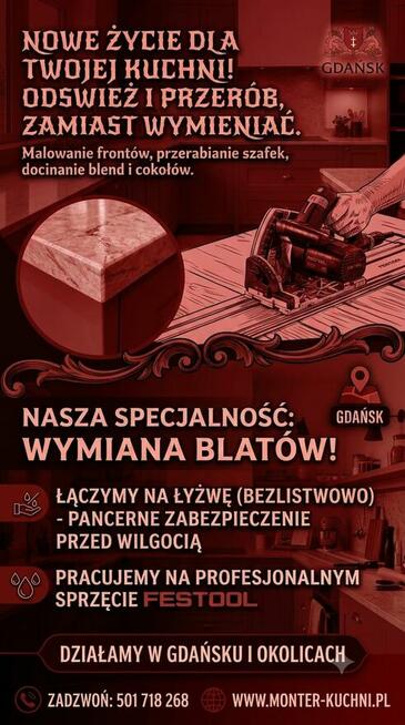 Złota rączka montaż kuchni Gdansk Sopot Gdynia