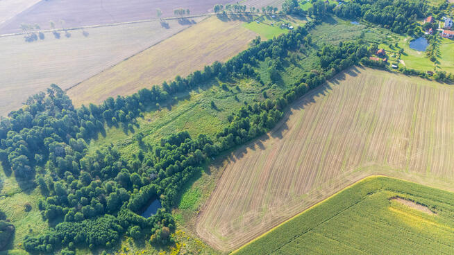 Działka 2 ha ze stawem i lasem nad rzeką | MPZP I Gołębiewo