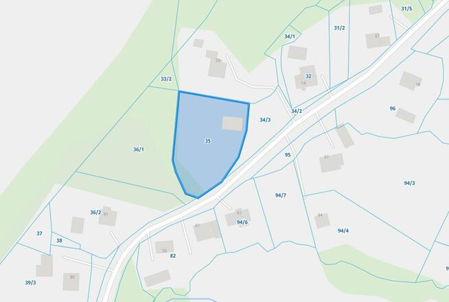 Uzbrojona działka budowlana 2300 m² | Frywałd | bez prowizji