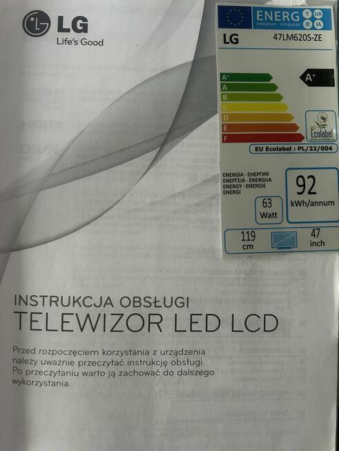 Telewizor Lg 47 cali 3D