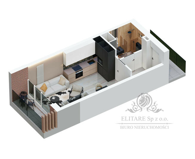 Krzyki/Klecina - Mieszkanie 30,10m2 1pok. z balkonem