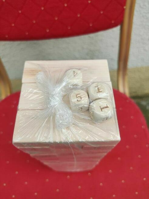 Jenga Yenga Gra Zręcznościowa Drewniane Klocki Drewniana