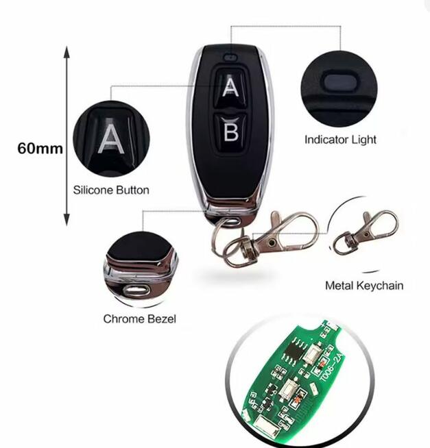 Przełącznik zdaln. sterowania z 2 pilotami 433 MHz