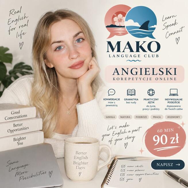 Lektor Języka Angielskiego ONLINE (A1-C1, Egzam 8, Matura)