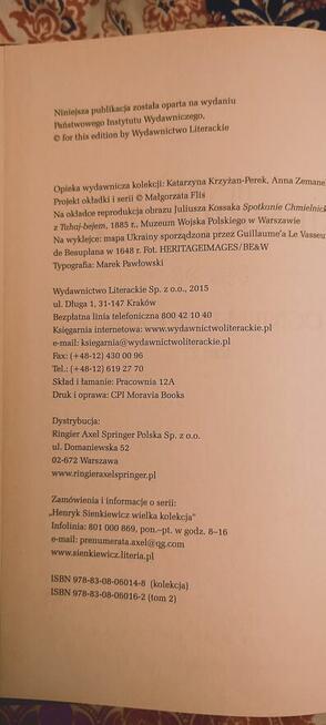 . Henryk Sienkiewicz – książka „Ogniem i mieczem”- tom I i