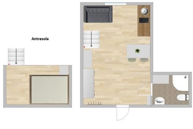 Kilińskiego 113, Śródmieście, studio z antresolą