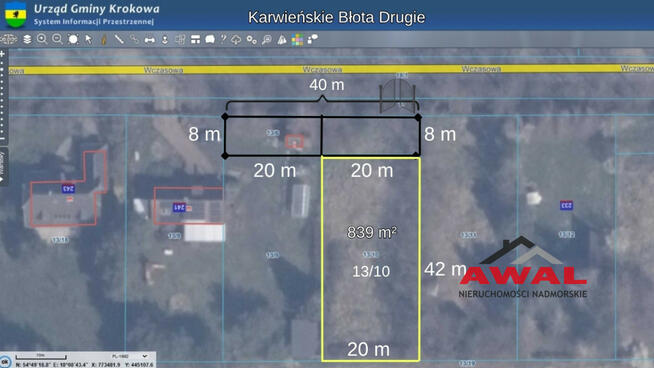 Działka inwestycyjna Karwieńskie Błoto Drugie gm. Krokowa, Wczasowa